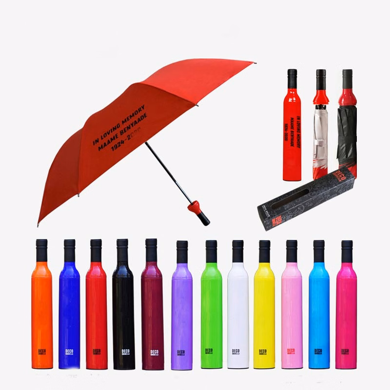Folding Umbrella /w Wine bottle Case