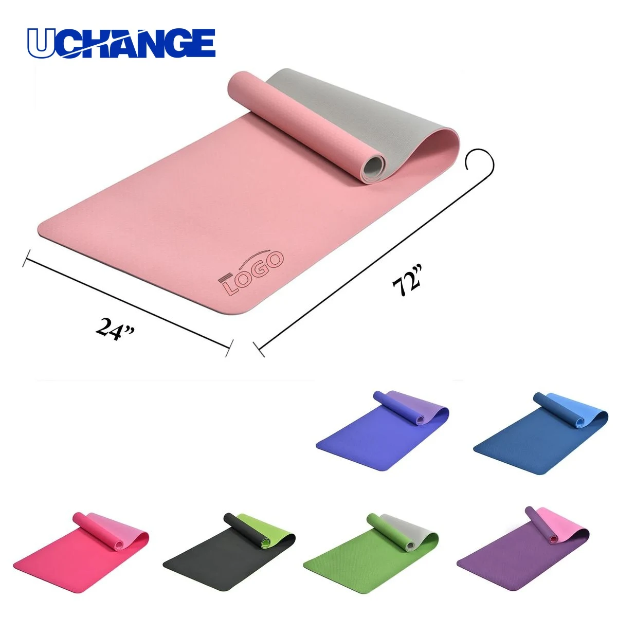 Dual Color TPE Yoga Mat Fitness Pad 1
