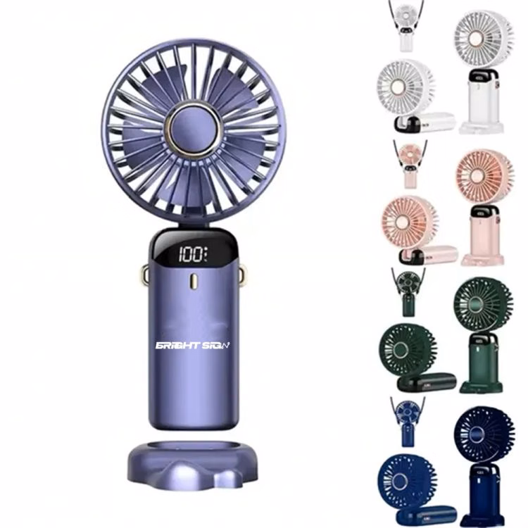 Foldable LED Neck Fan with Phone Stand