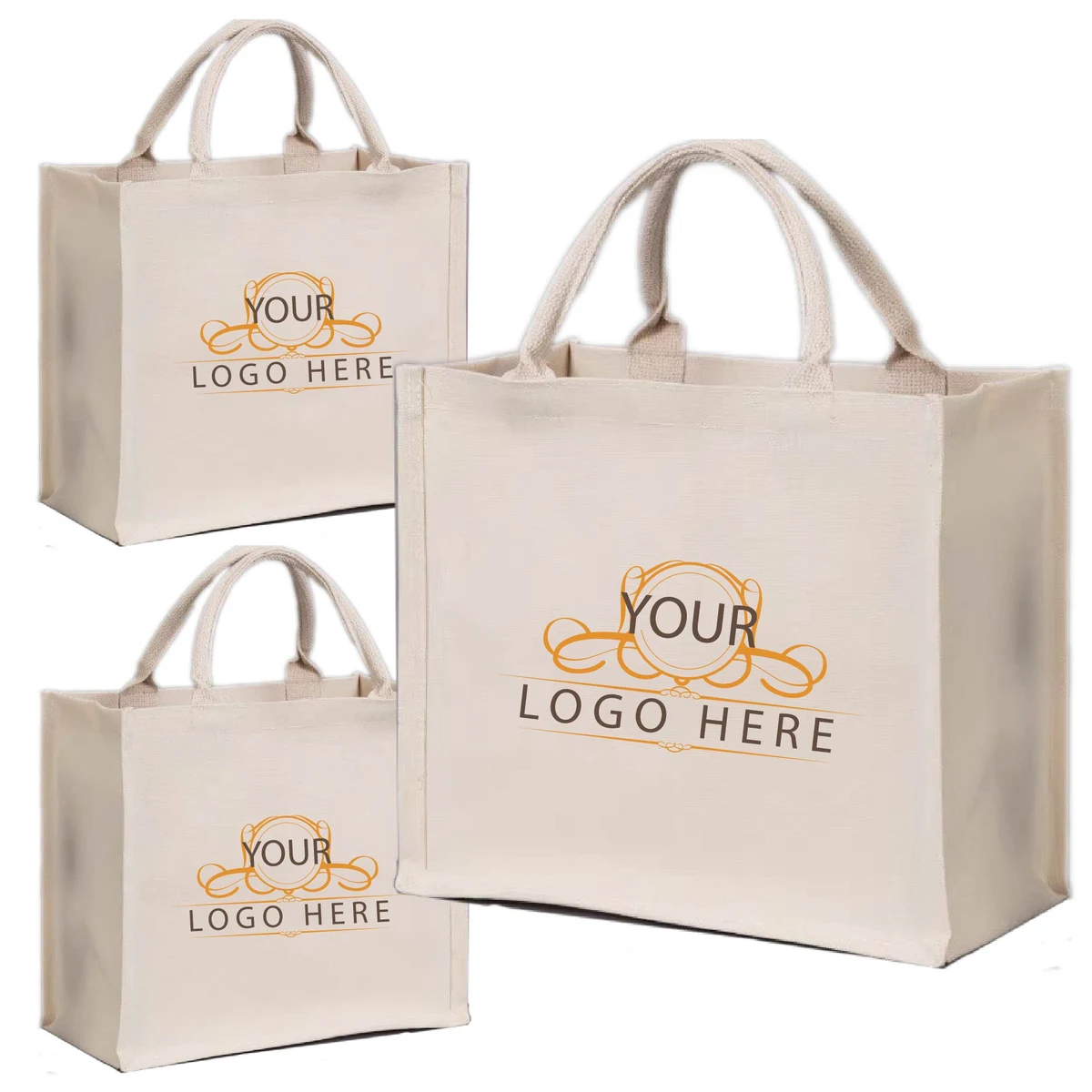 Cotton Hand Tote Bag, custom tote bag with logo imprint 1