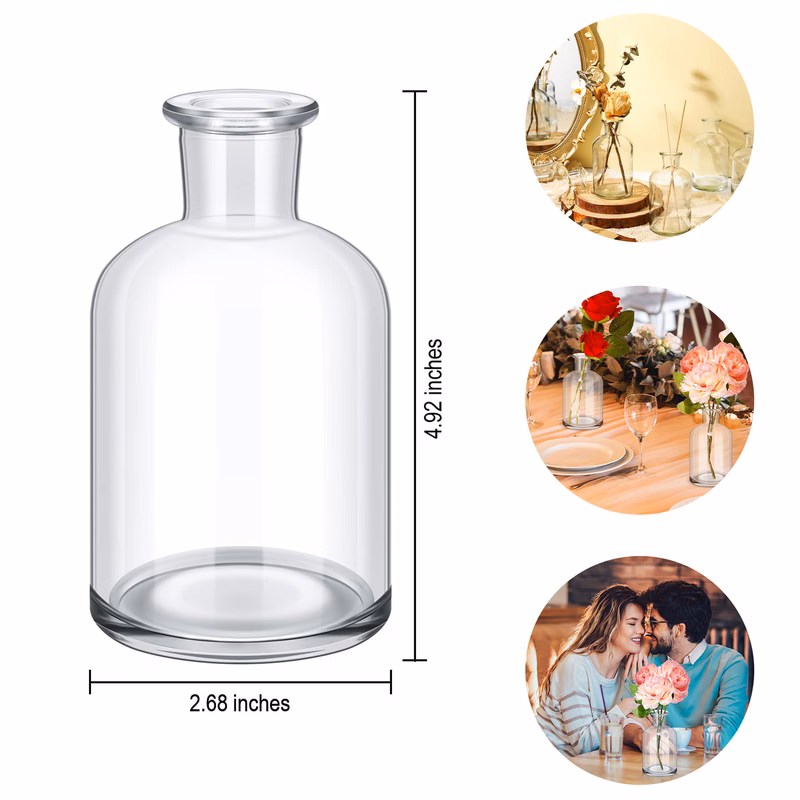 Glass Bud Vases Bulk Small Mini Flower Vases for Centerpieces