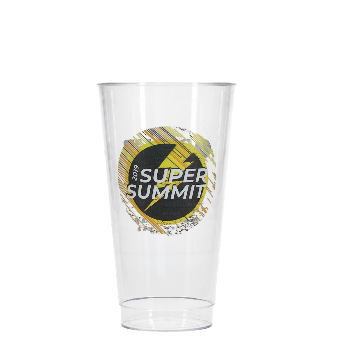 16 oz Hard Plastic Smooth Cup Clear Digital Print 1