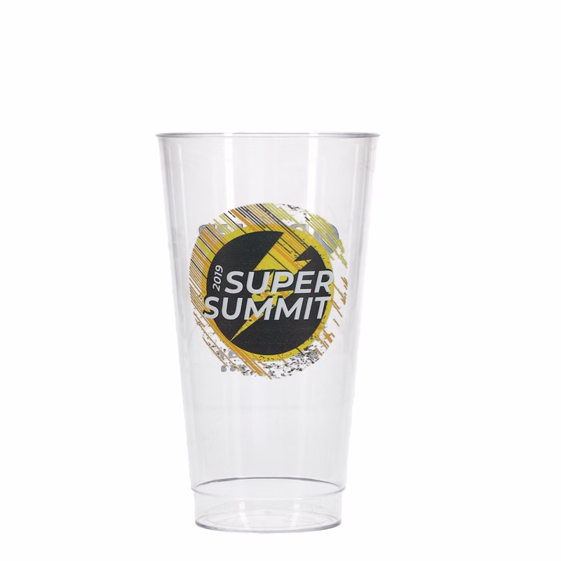 16 oz Hard Plastic Smooth Cup Clear Digital Print