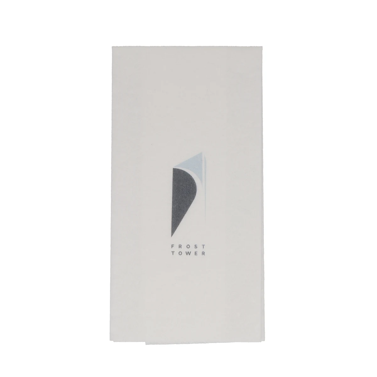 Almost Linen Guest Towel Napkin 1 Ply Heavy Weight 1/6 Fold White Digital Print 1