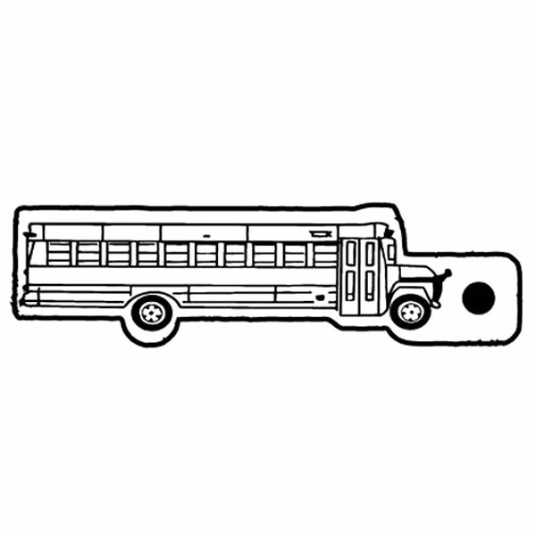 School Bus 7 Key Tag (Spot Color)