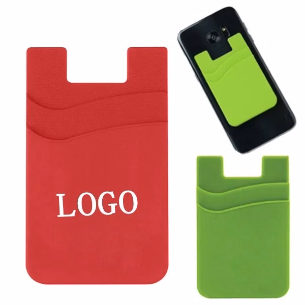 Dual Pocket Silicone Smart Phone Wallet