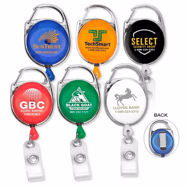 Carabiner Style Retractable Badge Reel