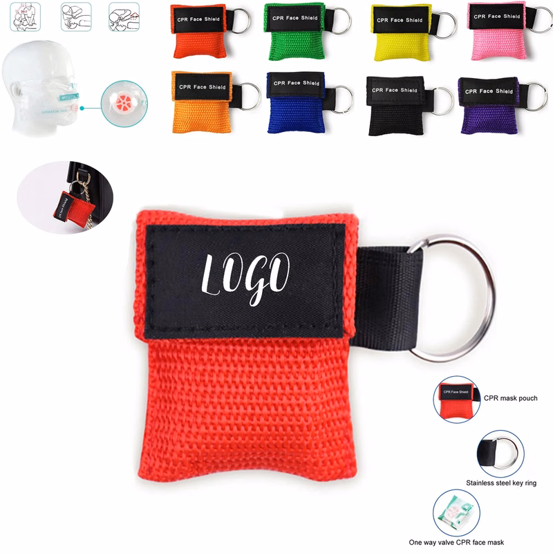 Cpr First Aid Face Mask Shield W/ Key Chain