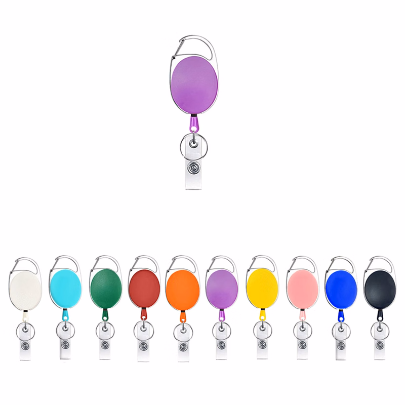 Retractable Plastic ID Badge Holder Clip