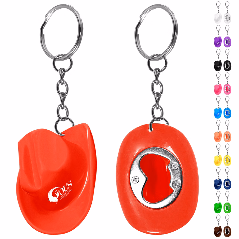 ABS Cowboy Hat Bottle Opener Keychain