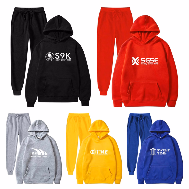 2Pcs Unisex Sports Tracksuit Sweatshirts Sets