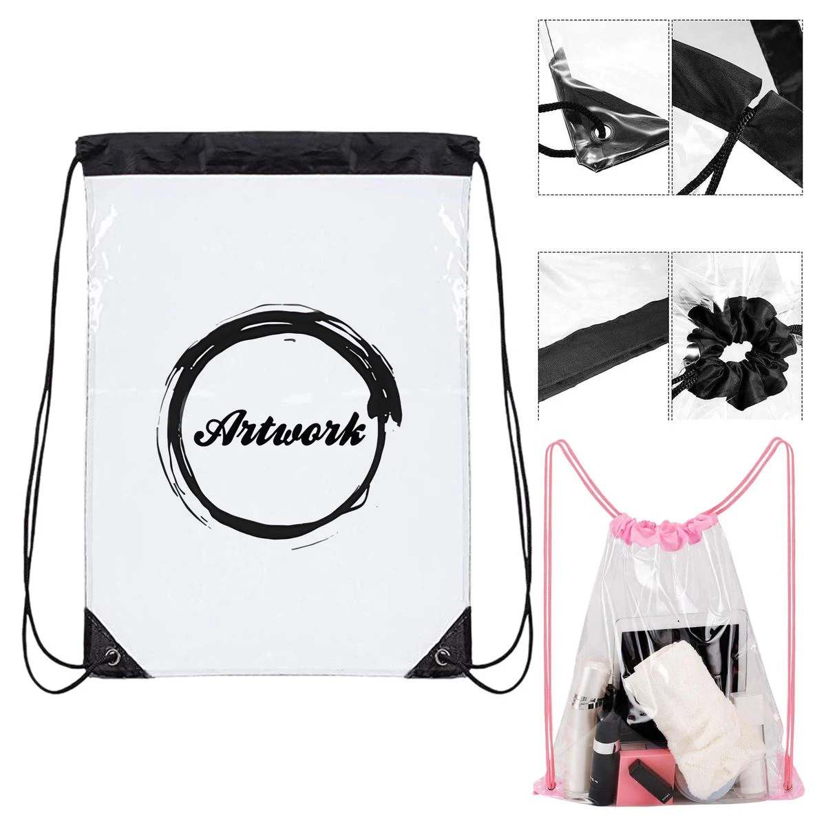 Sport Clear PVC Drawstring Backpack 1