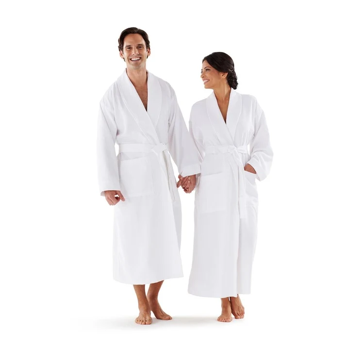 Microtec Shawl Collar Mini Check Bathrobe 1