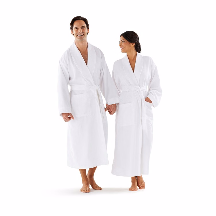 Microtec Shawl Collar Mini Check Bathrobe