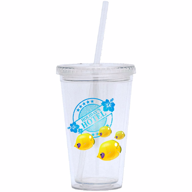 16 Oz. Crystal Double Wall Acrylic Tumbler
