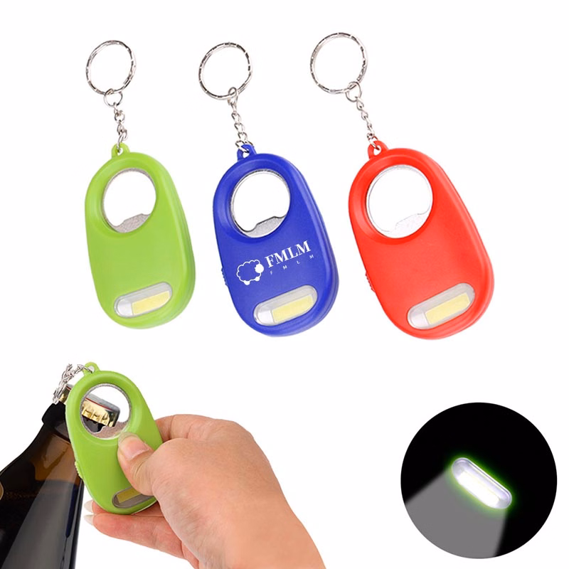 COB Light Keychain with Bottle Opener