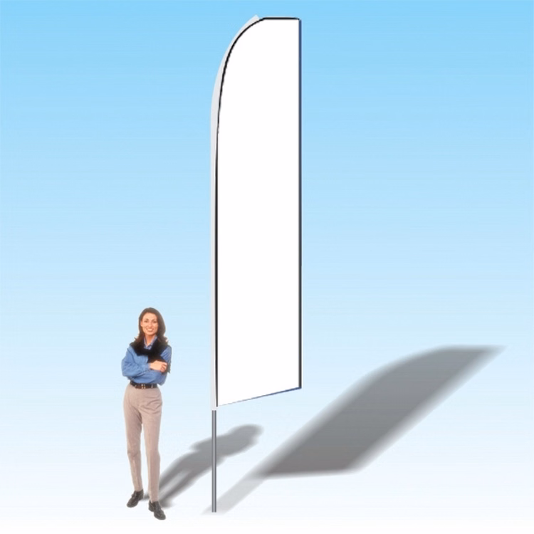 15FT White Advertising Banner Flag