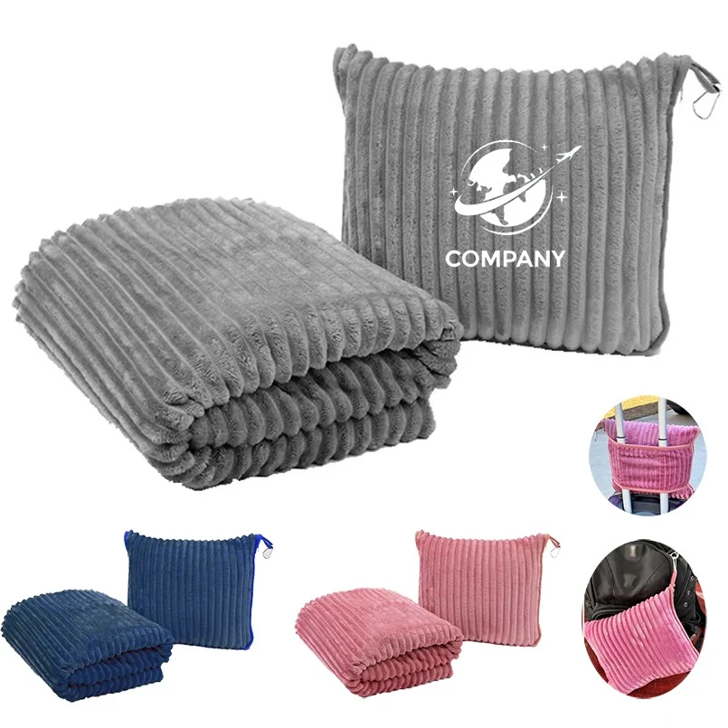 Compact Airplane Fleece Blanket 2" 1 Travel Blanket 1