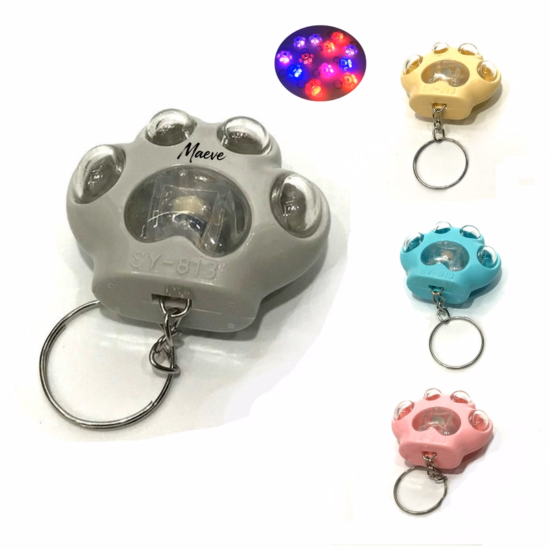 LED Cat Paw Keychain