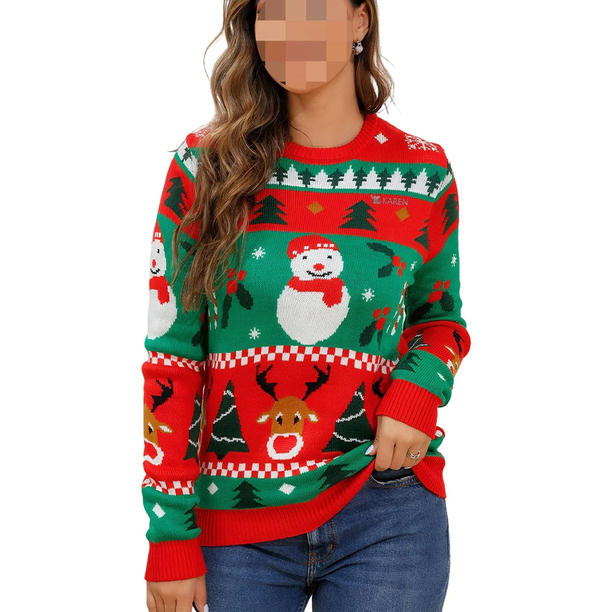 Winter Long Sleeves Christmas Sweater, custom hoodie or sweatshirt with logo imprint 1