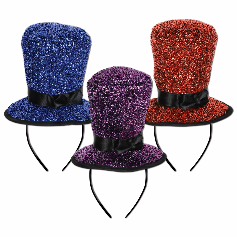Sparkling Top Hat Headbands