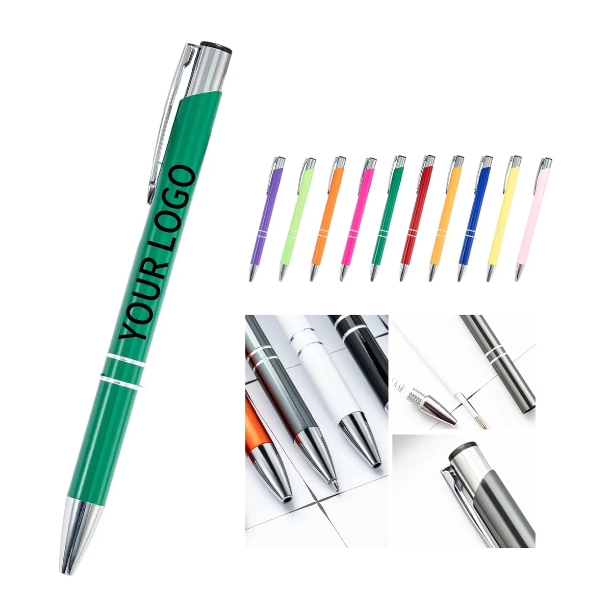 Retractable Metal Ballpoint Pen Custom 1