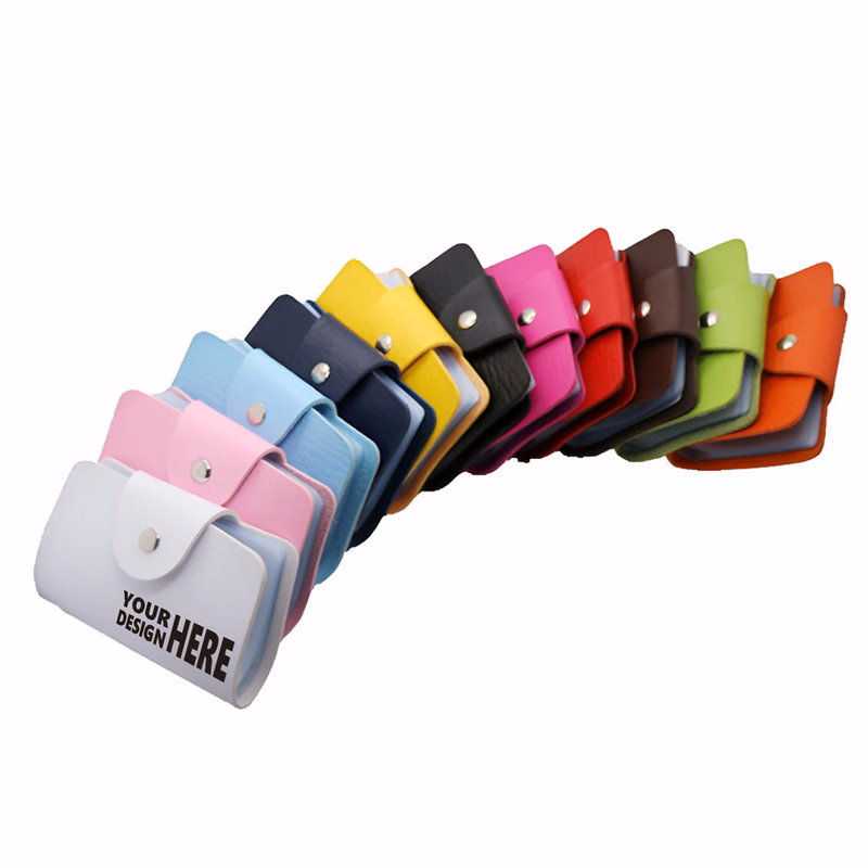 MOQ50 Custom Blocking Card Holder Wallet For Security