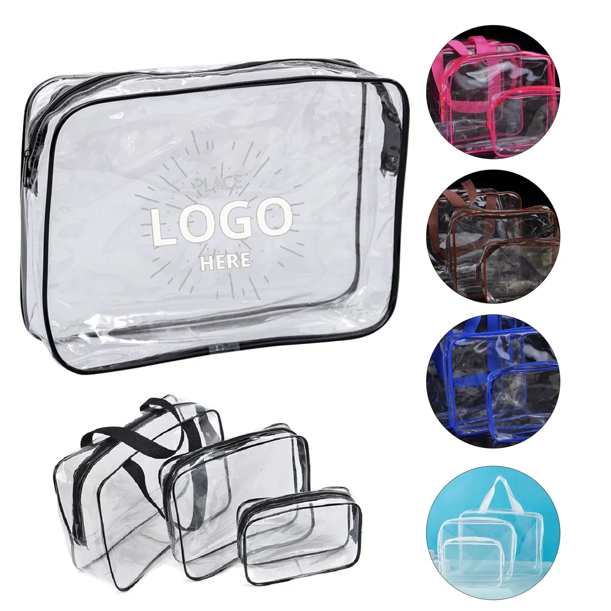 Travel Transparent Bag Set of Three 1