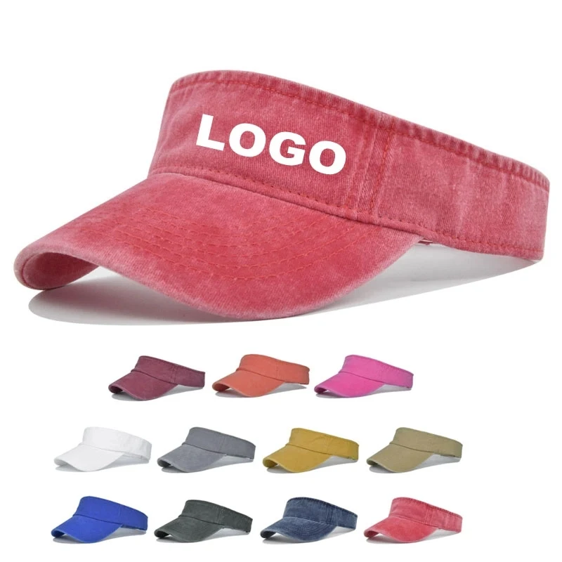 Custom washable cotton Sun Visor Caps for Unisex 1