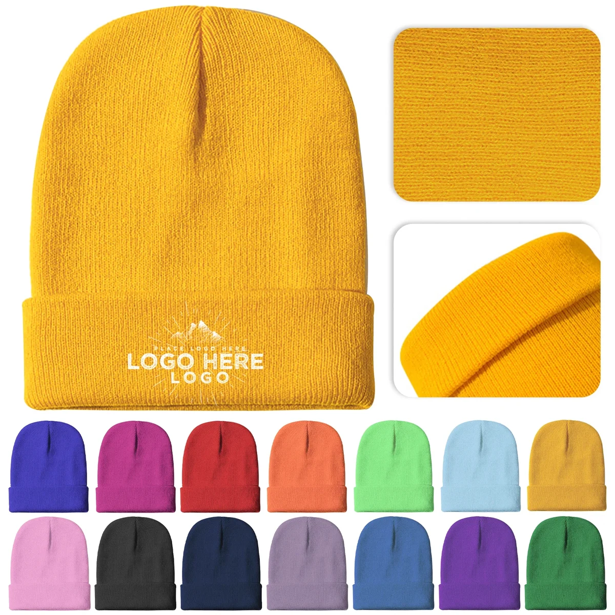 Embroidery Winter Beanie Cap 1