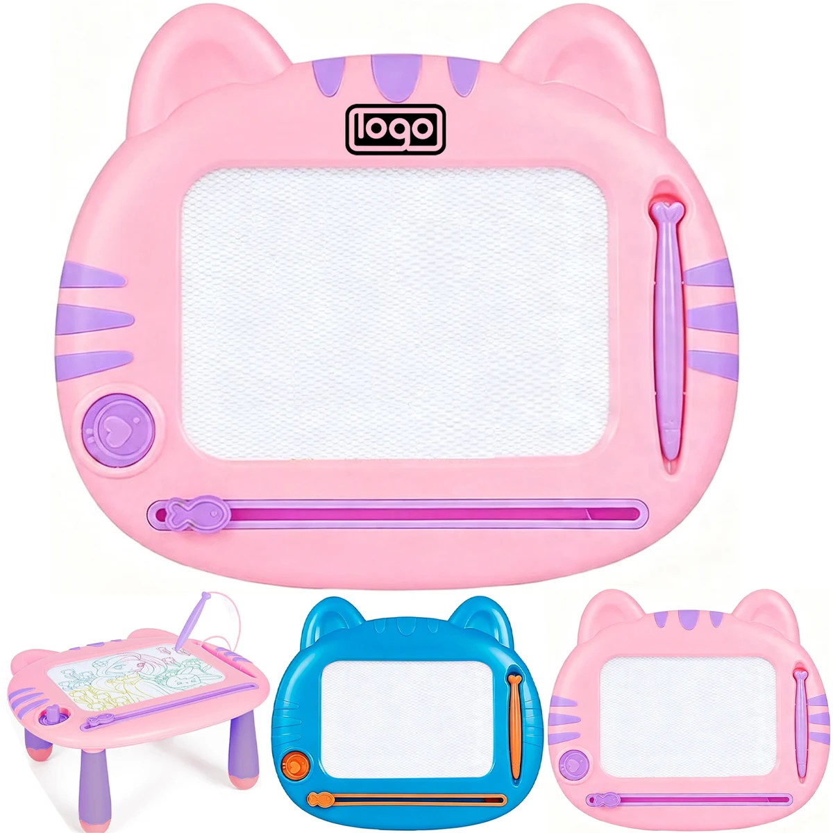 Toddler Magnetic Doodle Board Table Educational Drawing Toy 1
