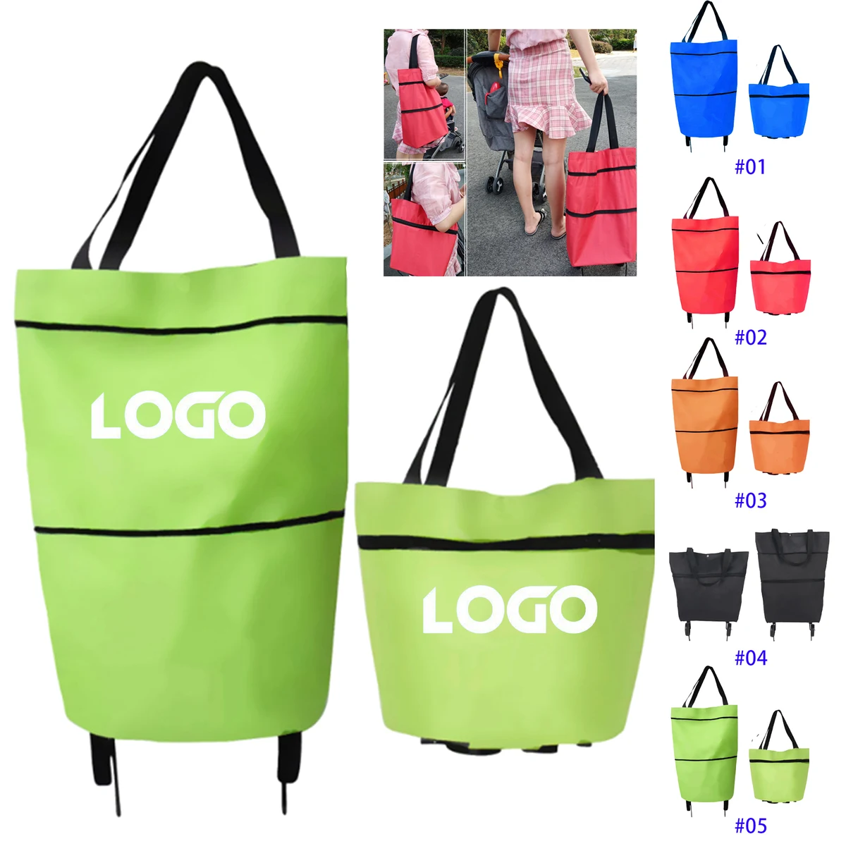 Oxford Cloth Folding Shopping Bag 1