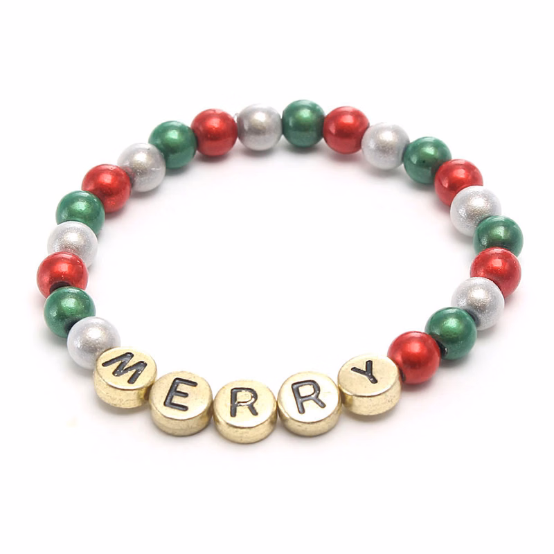 Christmas Beaded Bracelet Set