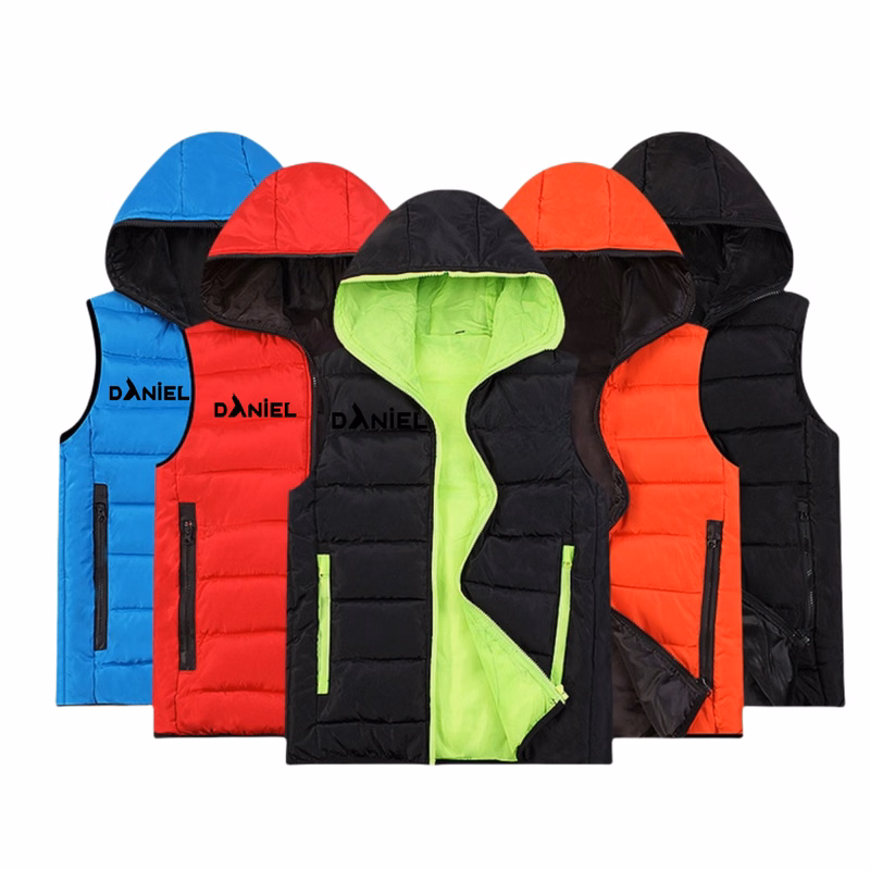 Integrated Hat And Vest With Down Cotton Filling