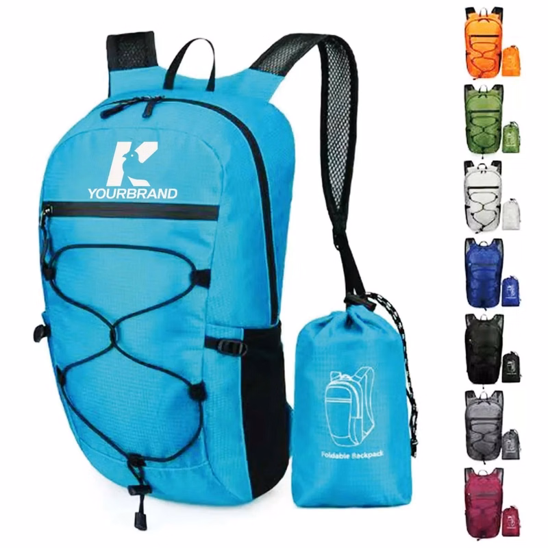 Unisex Packable Water Resistant Mesh Strap Travel Backpack