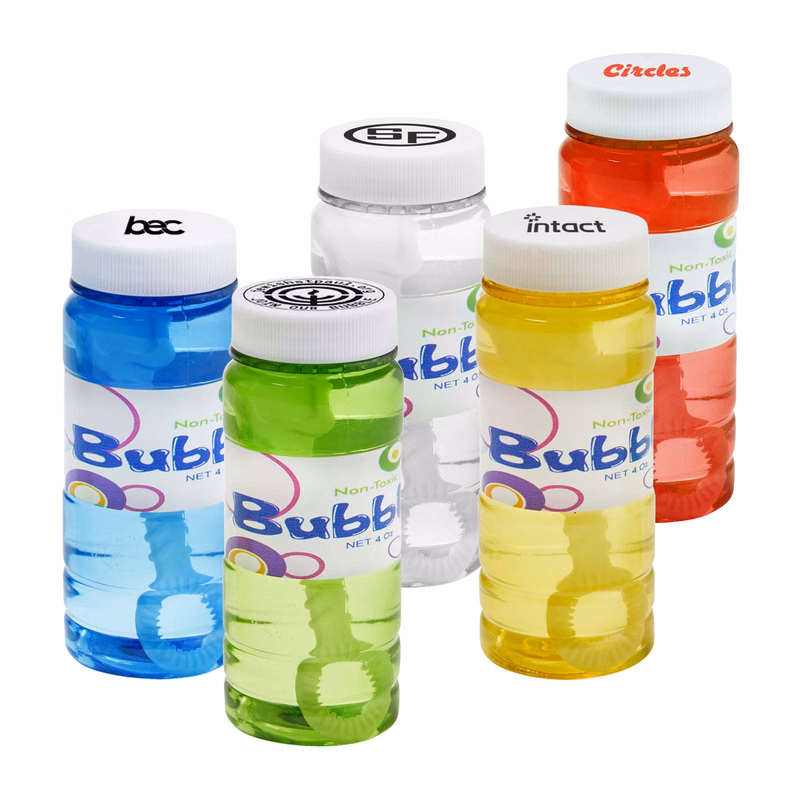 Translucent 4 oz. Bubbles Imprinted on Cap