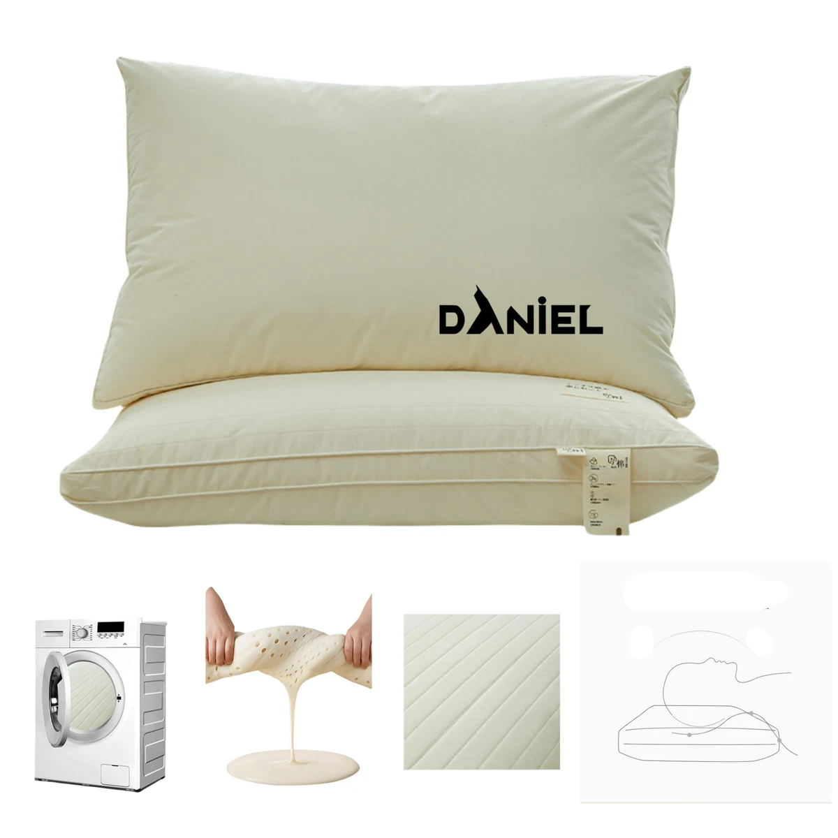 Feather Silk Cotton Filled Pillow Core 1