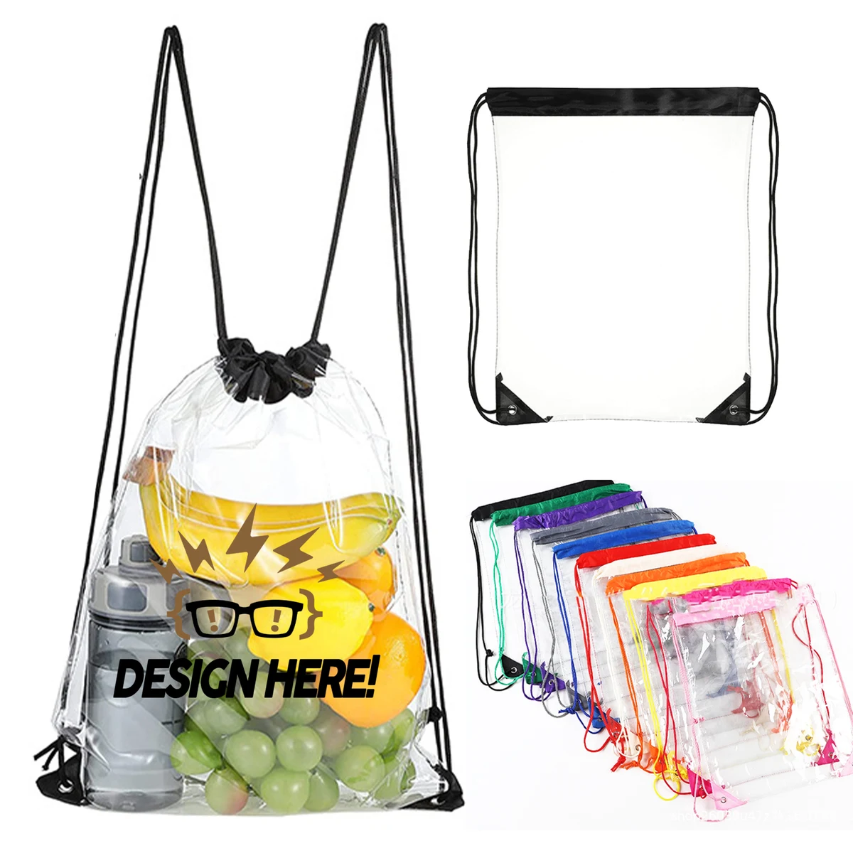 See-Through PVC Drawstring Pouch 1