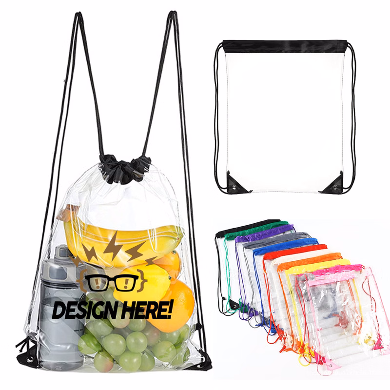 See-Through PVC Drawstring Pouch