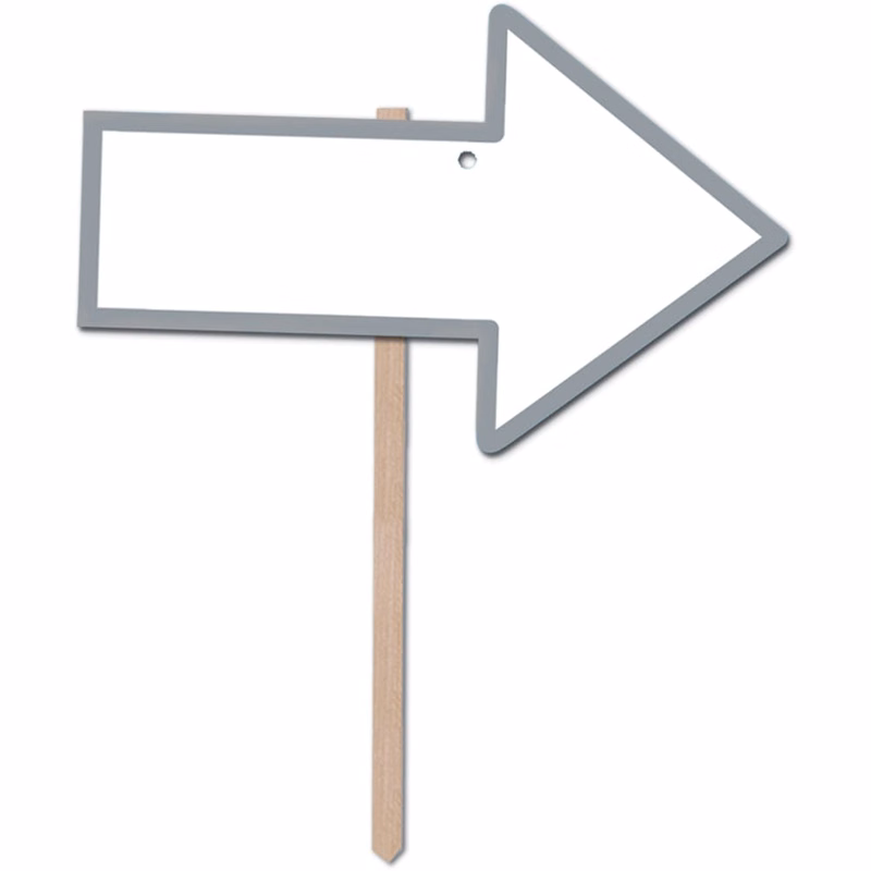 Blank Arrow Yard Signs - 9.75" x 15.25"