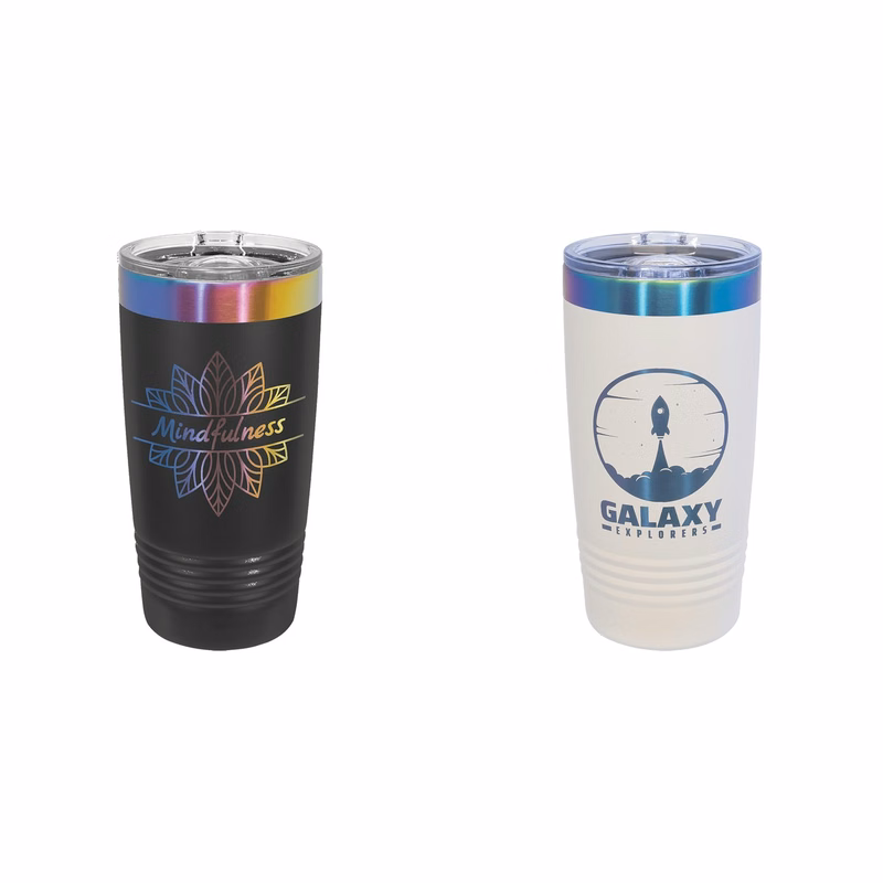 Polar Camel 20 oz. Ringneck Tumbler, 3.38" x 6.88", with Clear Slider Lid