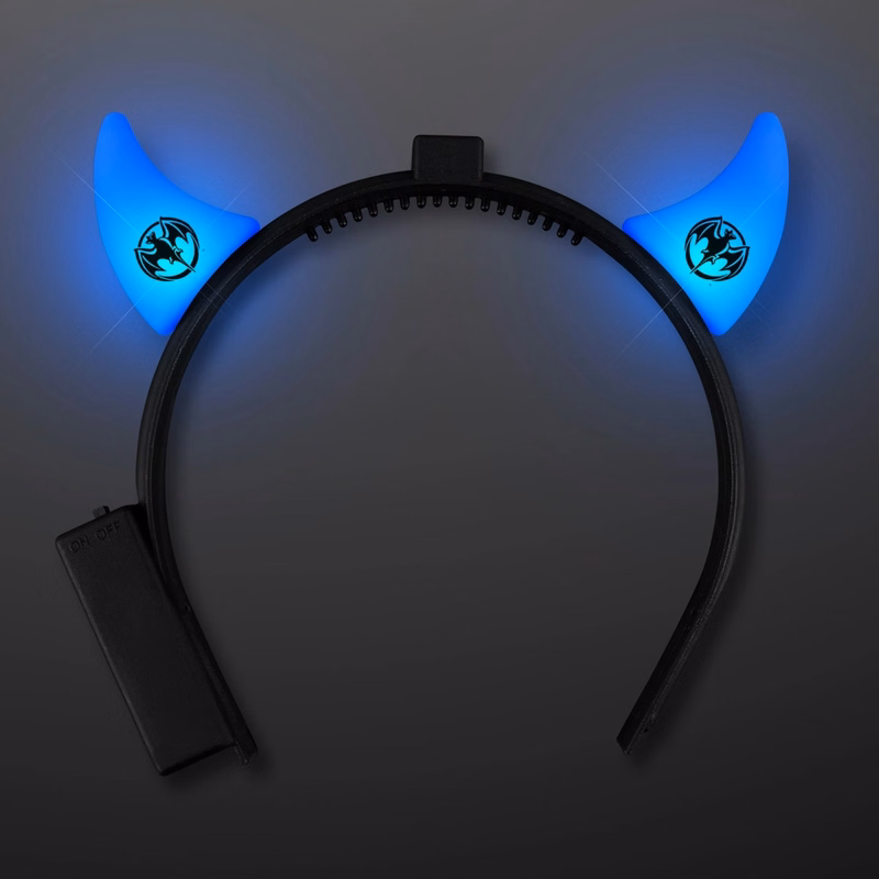 Blue Light-up Devil headband