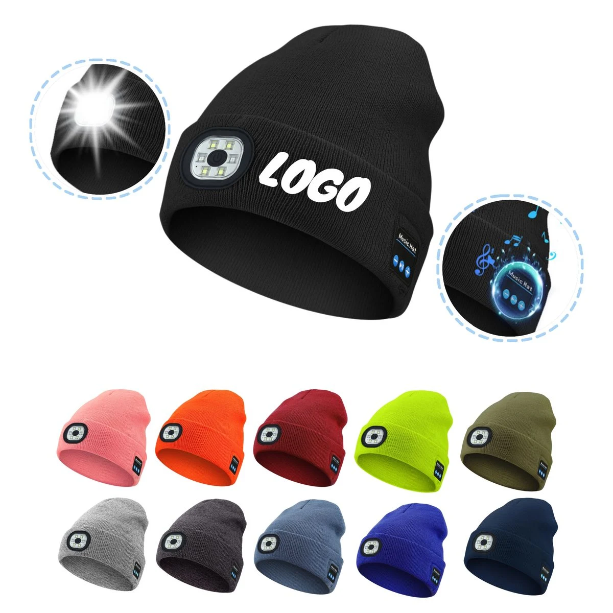 LED Lighted Wireless Beanie 1