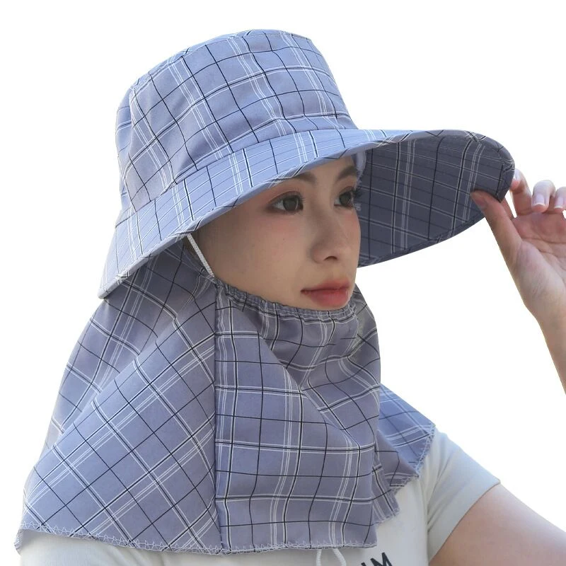 Large brimmed sunblock hat Outdoor cycling visor beach hat Women's summer beach sun hat 1