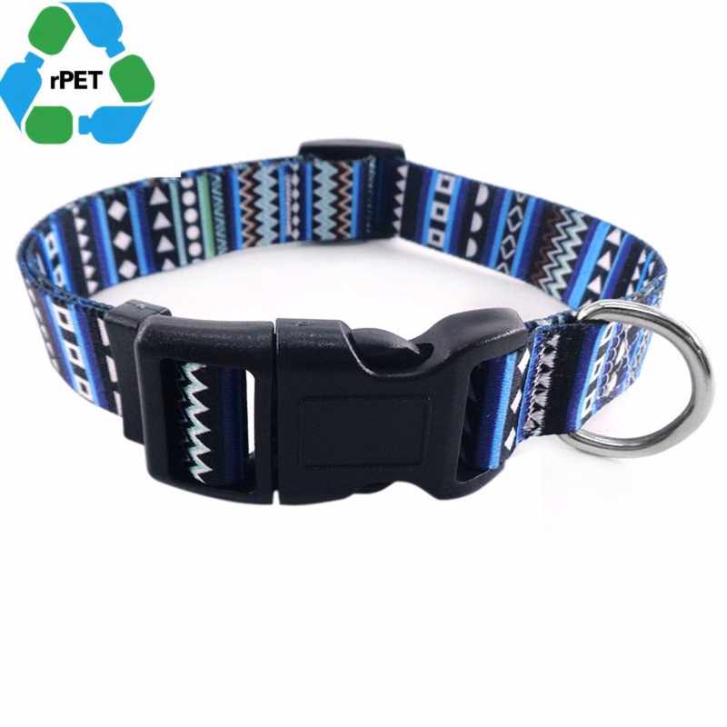 5/8"W x 14"L rPET Eco-friendly Sublimation Pet Collar w/ Buckle Release