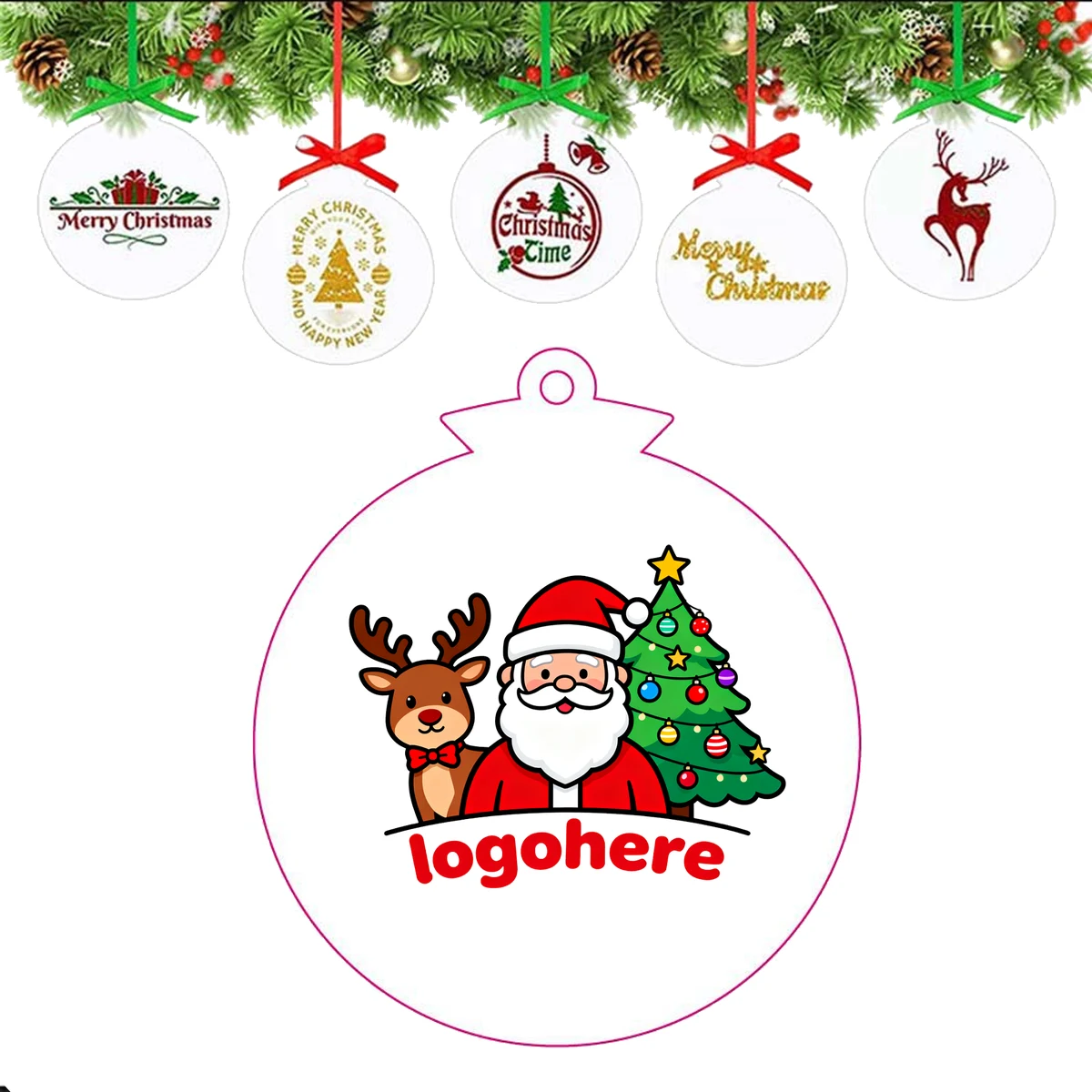 Personalized Clear Acrylic Christmas Tree Decoration 1