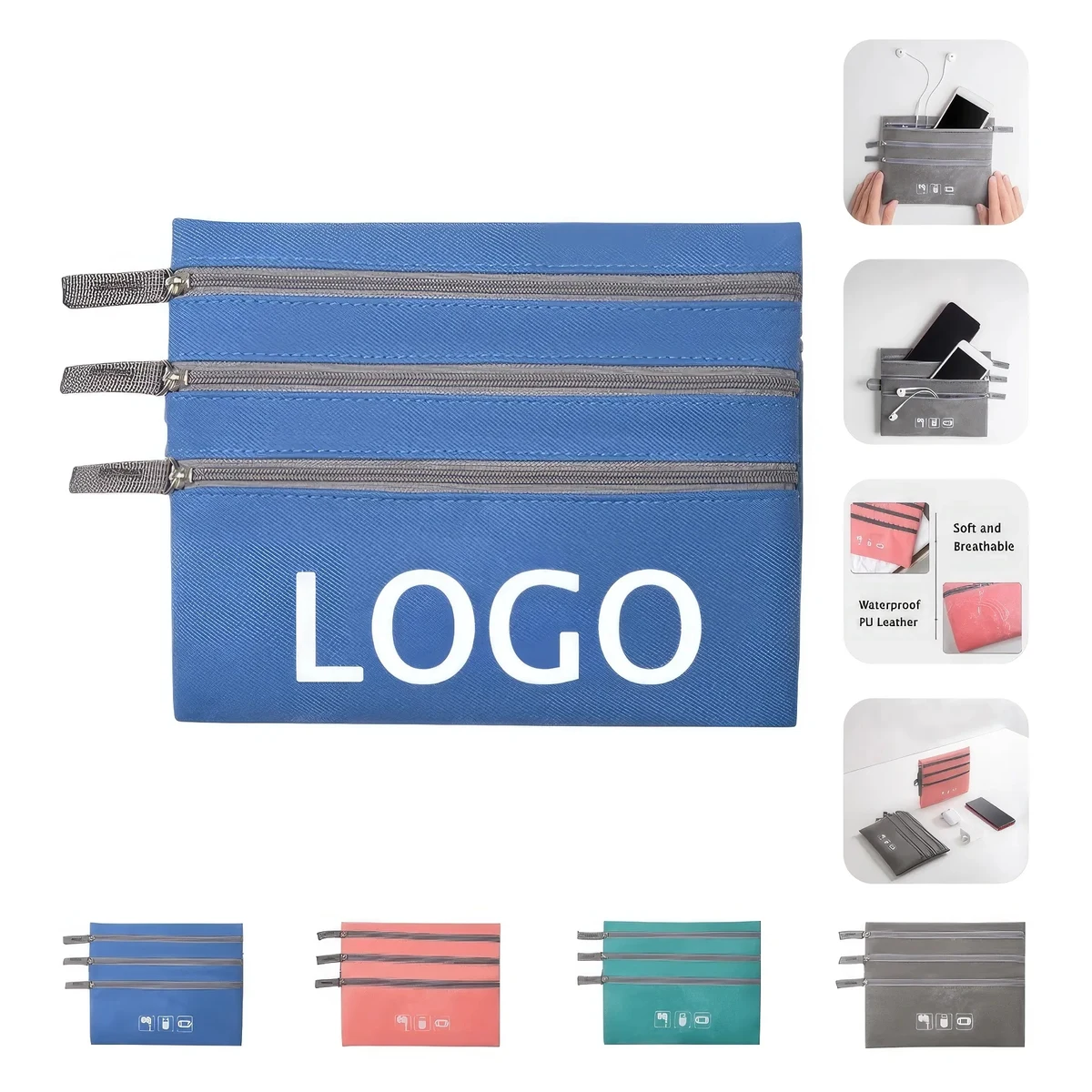 Cable Earbud Travel Organizer Pouch & Phone Flash Disk Bag 1