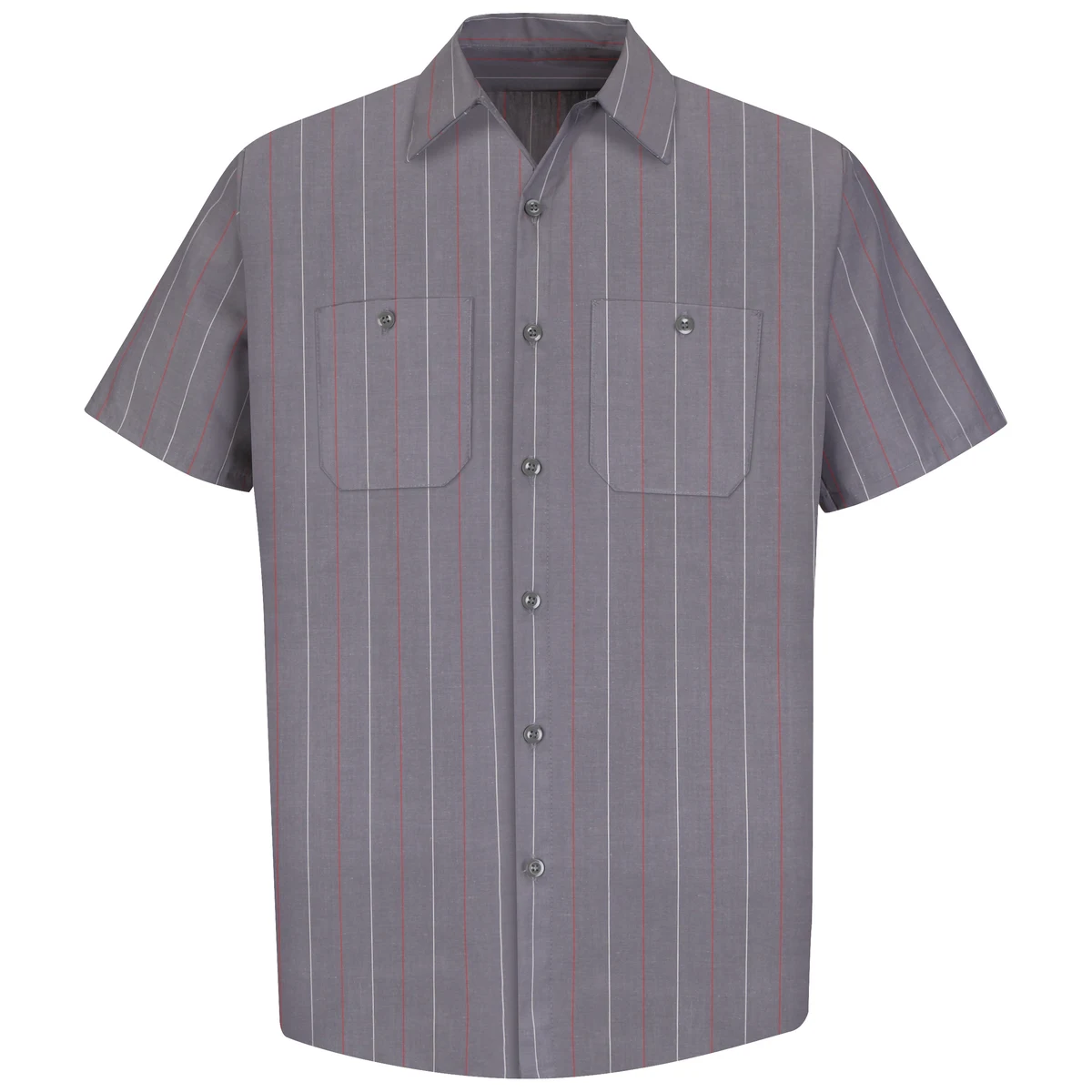 Red Kap® Men's Short Sleeve Industrial Stripe Work Shirt 1