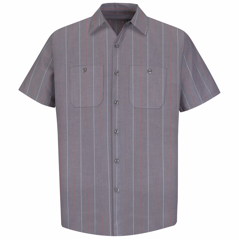 Red Kap® Men's Short Sleeve Industrial Stripe Work Shirt