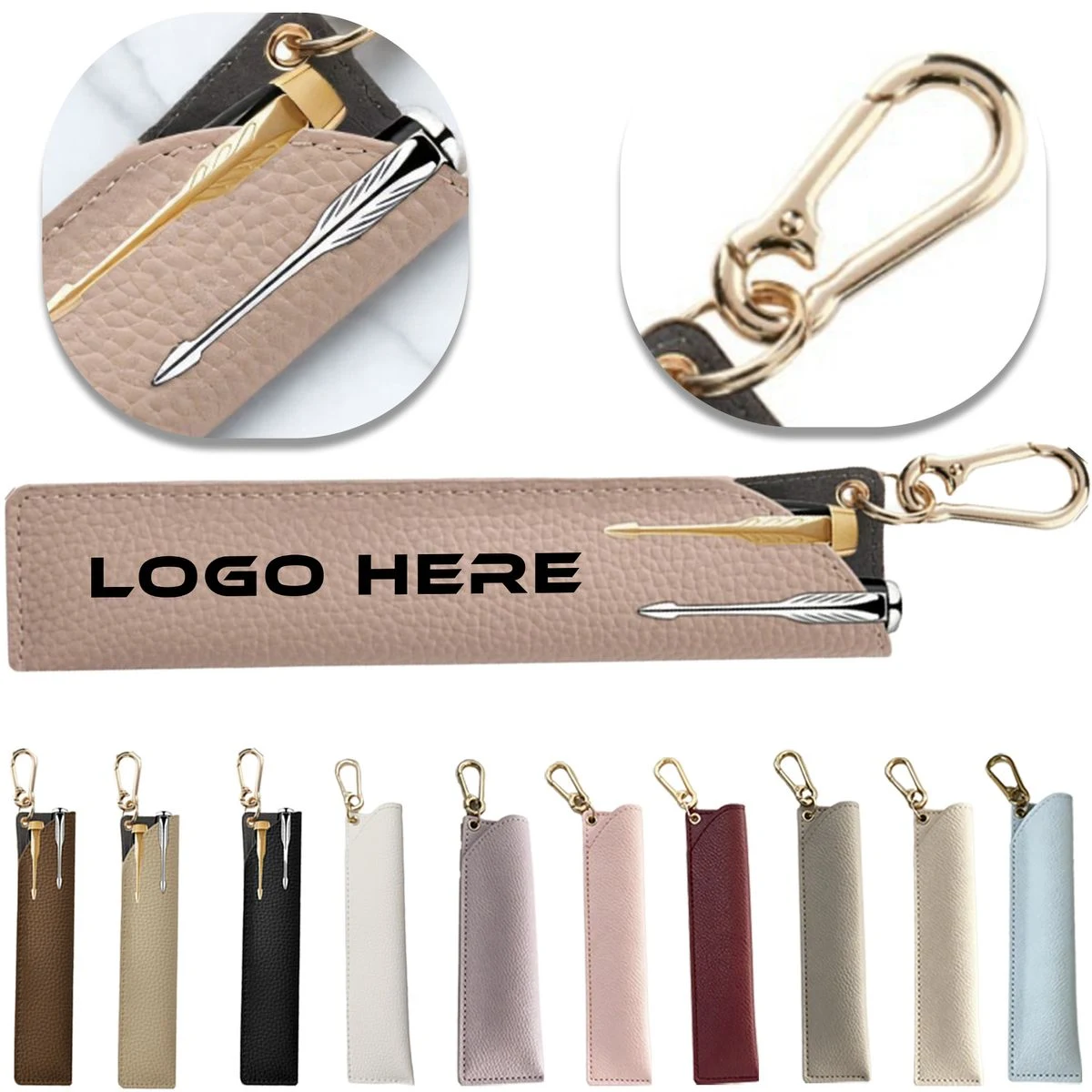 Pen Holder Equipped with Carabiner Clip 1